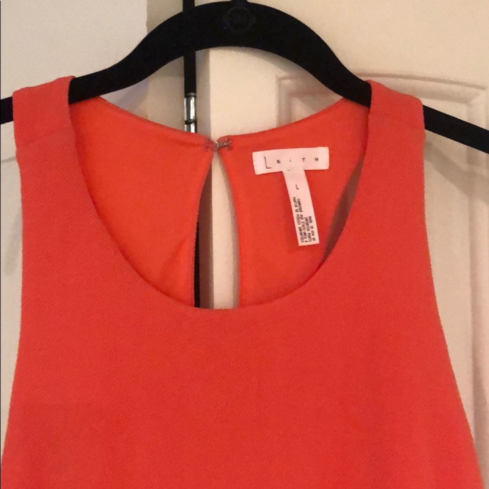 LEITH Asymmetrical Coral Dress
